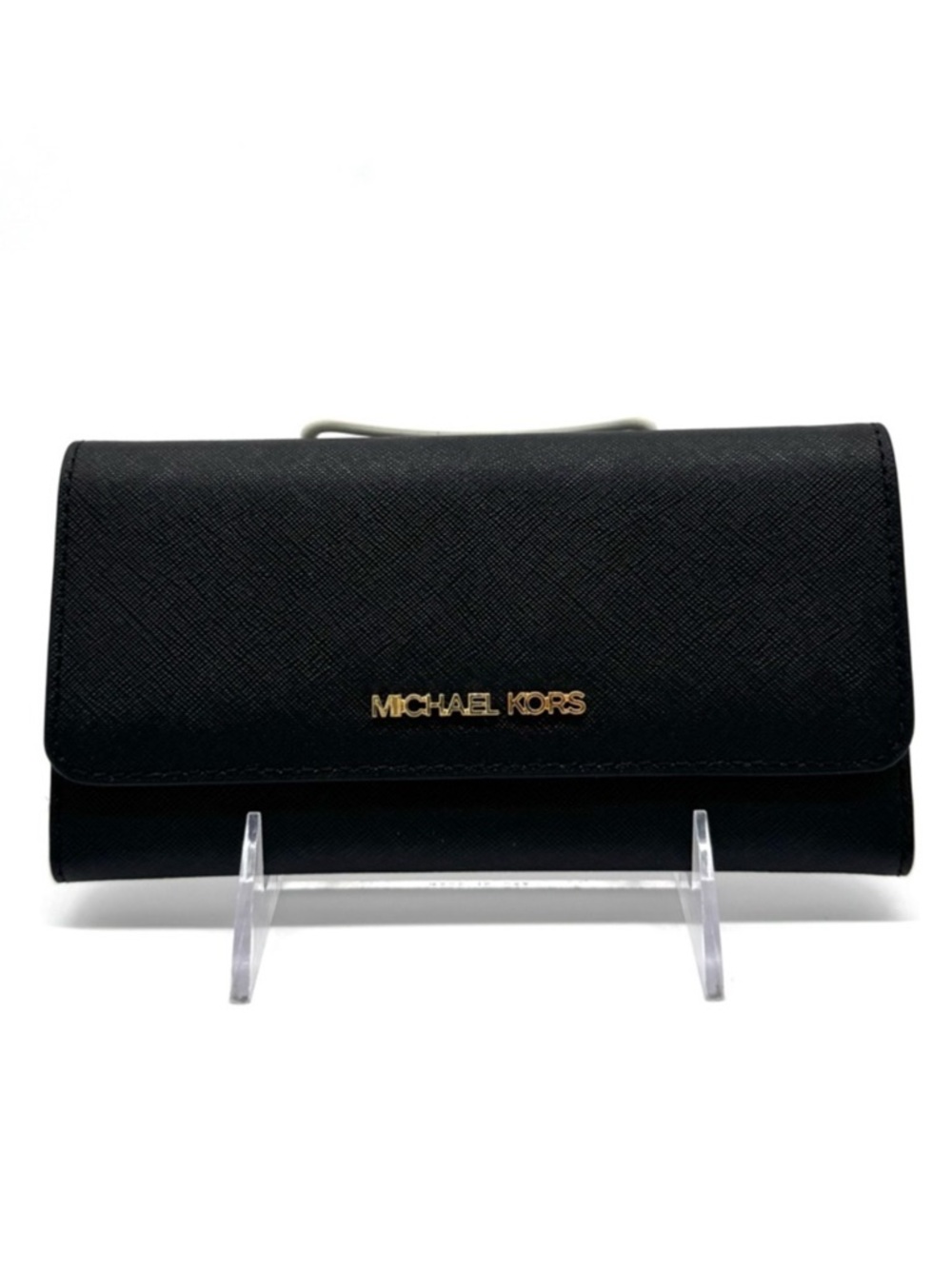 Michael Kors Large Trifold Wallet Black/Gold